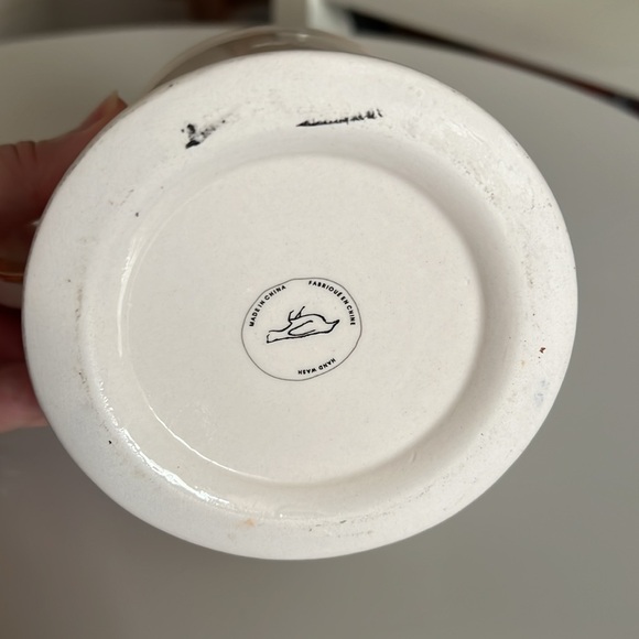 Letter S Mug Gold And Cream Anthropologie Desk top Coffee Tea - Picture 4 of 5